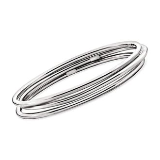 Ross-Simons Italian Sterling Silver Jewelry Set: 3 Polished Bangle Bracelets
