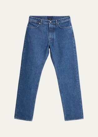 Stone Island Mens Medium-Blue Denim Straight-Leg Jeans