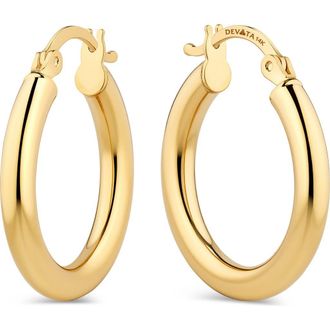 Devata 15mm Hoop Earrings in 14K Gold in Yellow Gold at Nordstrom