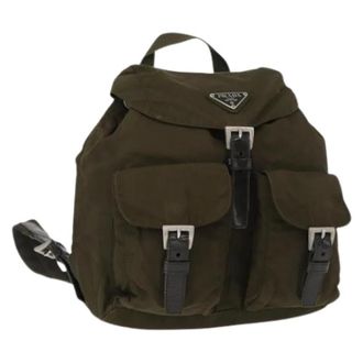 Prada Pre-owned Backpacks, female, Green, Size: ONE SIZE Pre-owned Vintage Backpack