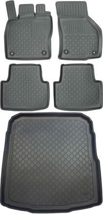 OEM Volkswagen Passat B8 Sed&aacute;n Desde Diciembre De 2014. Juego De Alfombrillas Para Coche Y Maletero