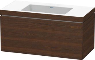 Duravit Lavamanos Duravit L-cube Con Base Mural, 100x48 Cm, 1 Caj&oacute;n, Sin