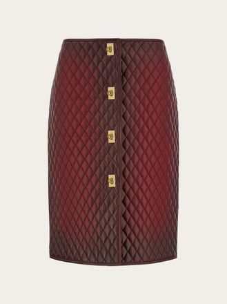 Ferragamo Women Quilted nappa skirt Red