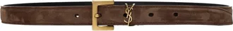 Saint Laurent Damess Riem Su&egrave;de Bruin