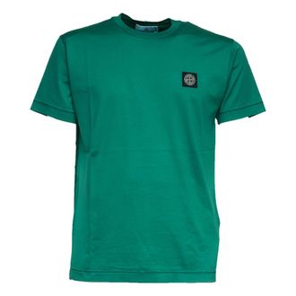 Stone Island T-Shirts, male, Green, Size: S Slim-fit T-shirt