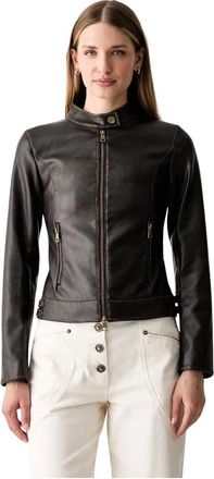 Liu Jo Korte Jas - Dames - Zomerjassen - Bruin - XS - Leer - Jassen