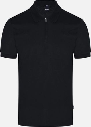 HUGO BOSS Mens Boss H-paras 17 Polo Shirt Black - Size: 42