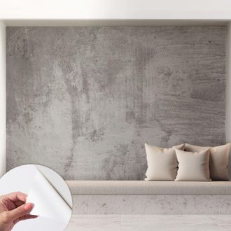 Tulup Fotomurale Adesivo Stickers - Murali Decorativo - Soggiorno Moderno - Effetto Realistico - Cemento Grezzo 208x146 Cm