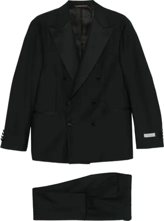 Canali double-breasted suit - Black