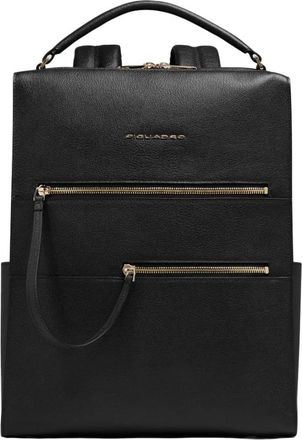 Piquadro W140 Backpack - Dames - Rugzakken - Zwart - ONE Size - Leer - Tassen