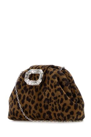 Amina Muaddi Leopardsilverhardware Borse A Mano Bag