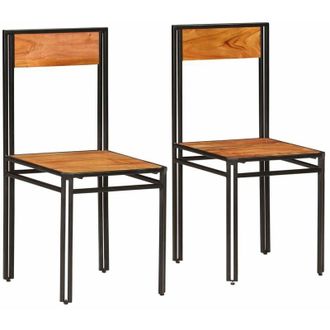 vidaXL Sillas De Comedor 2 Unidades Madera Maciza De Acacia Vidaxl