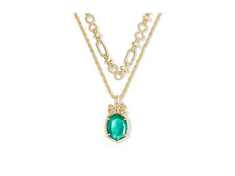 Kendra Scott Daphne Bow Strand Womens Necklace Womens Necklace Gold Pine Illusion, Brass