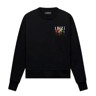 Amiri Mens MA Drip Collage Logo Black Sweatshirt Cotton - Size X-Small