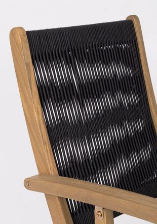 Outdoor Living Silla de madera negra