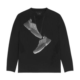 Salomon Camiseta Gr&aacute;fica de Manga Larga - Sport - Hombre - Negro - M
