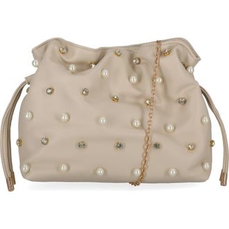 Jessica McClintock Luca Studded Drawstring Big in Bone at Nordstrom Rack