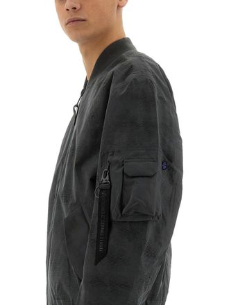 Alpha Industries Laser-Cut Polyester Jacket - Gray