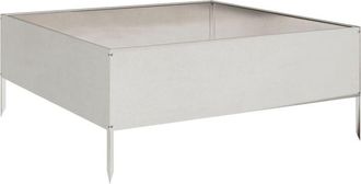 vidaXL Jardinera De Acero Inoxidable 100x100x25 Cm Vidaxl