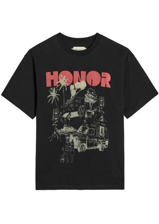 Honor The Gift Printed Cotton T-shirt - Black - XL