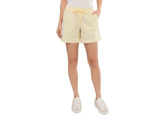 L.L.Bean Lakewashed Dock Shorts Womens Casual Pants Light Lemon : 12 6, Cotton/Spandex