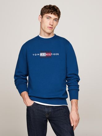 Tommy Hilfiger HILFIGER FLAG EMBRO SWEATSHIRT, mehrfarbige Stickerei auf der Brust