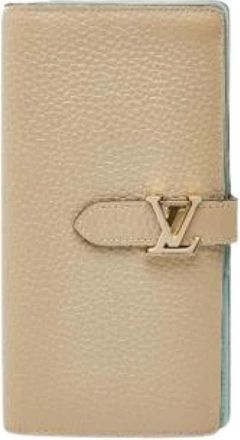 Louis Vuitton Pre-owned Long wallet (bi-fold) - Dames - Vintage Accessoires - Beige - ONE Size - Leer - Vintage