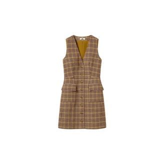 Twinset Korte Chemisier Jurk - Dames - Korte kleedjes - Veelkleurig - M - Wol - Kleedjes