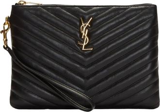 Saint Laurent Clutches, female, Black, Size: ONE SIZE Cassandre Matelass&eacute; Pouch