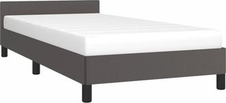 vidaXL Estructura De Cama Con Cabecero Sin Colch&oacute;n Gris 100x200 Cm Vidaxl