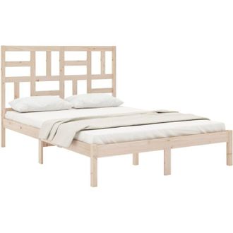 vidaXL Bed Frame without Mattress Solid Wood 140x200 cm Vidaxl