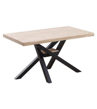 Home Heavenly Mesa roble 140x80 cm pata central cruzada color negro