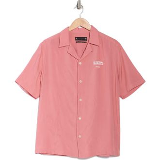 AllSaints Burman Camp Shirt in Amara Pink at Nordstrom Rack, Size Xx-Large