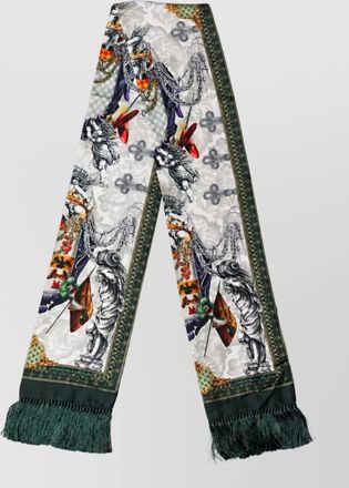 Dolce & Gabbana silk baroque angel print scarf
