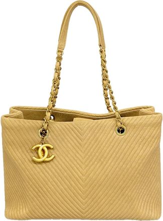 Chanel Brown Leather Tote Bag (Pre-Owned)