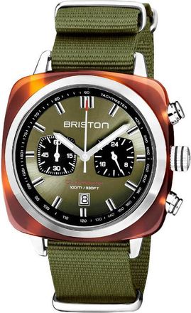 Briston Clubmaster Green Dial Mens Watch 20142.SA.TS.26.NOL