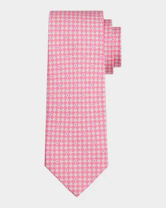 Ferragamo Men & apos;s Printed Silk Twill Tie