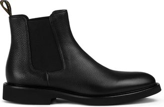 Doucal's Pebbled Leather Ankle Boots with Elastic Side Panels