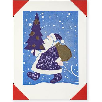 Archivist Gallery Father Christmas 5-Pack Holiday Greeting Cards in Blue at Nordstrom Rack