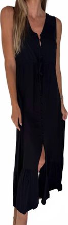 bobi Eyelet Maxi Dress In Black