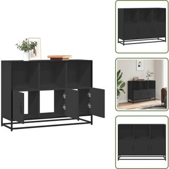 vidaXL The Living Store Credenza Nera 100x35x76 cm in Legno Multistrato - Armadio da cucina