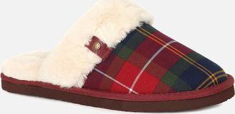 Barbour Womens Claudia Tartan Womens Slippers - Red - Size: 4