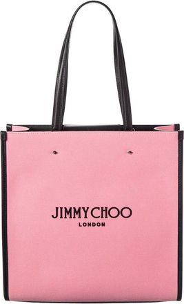 Jimmy Choo London N/S Canvas & Leather Tote