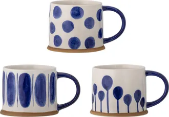 Bloomingville Juego De Mugs Bloomingville Gres 450 Ml 11 Cm 3 Piezas