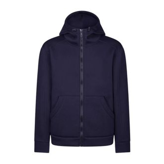 Dondup Zip-throughs, male, Blue, Size: XL Regular Hooded Zip-through Sweatshirt