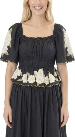 Area Stars Gia Floral Top in Black Multi at Nordstrom, Size X-Large