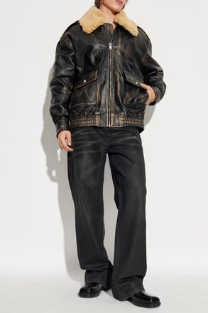 Misbhv Leather Jacket, Mens, Black