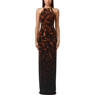 Naked Wardrobe Tortoiseshell Print Maxi Dress at Nordstrom, Size X-Large