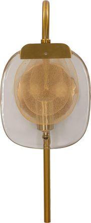 Mauro Ferretti Aplique de metal y cristal dorado 15x14x38 cm