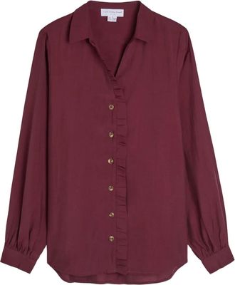 Never Fully Dressed Miley blouse met ruches en knopen - Rood